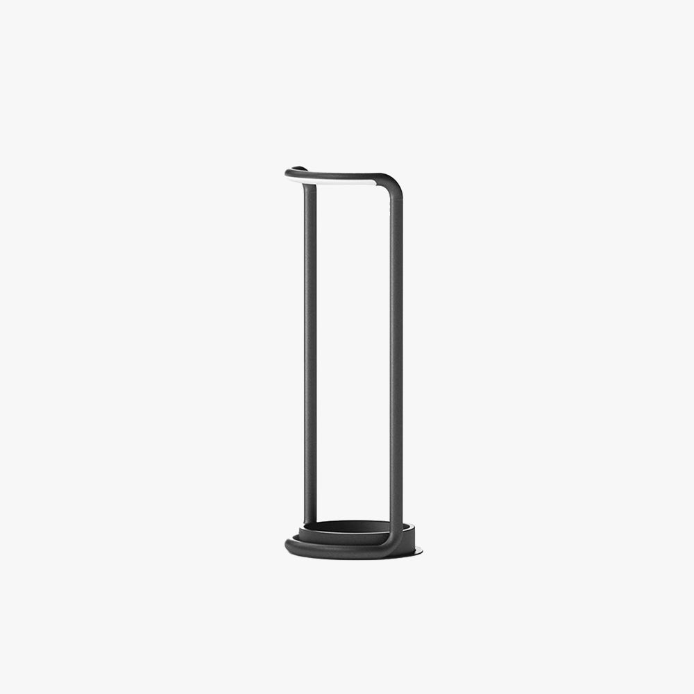 Ray Minimalist Rectangular Solar LED Outdoor Floor Lamp, Black - Neutral Decor