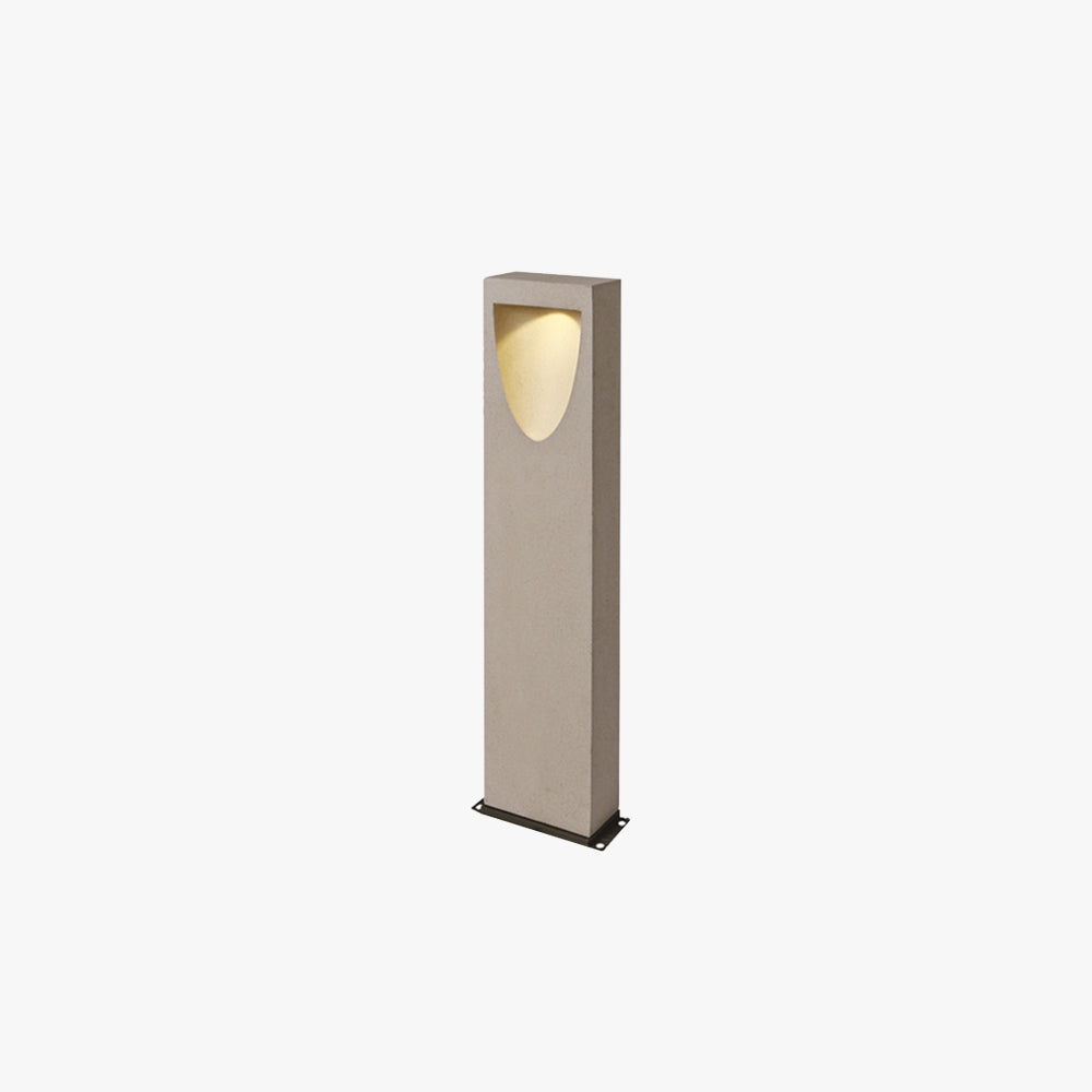 Ray Modern Stone Reflection Outdoor Path Light, Gray - Neutral Decor