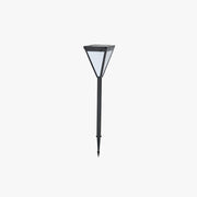 Ray Modern Metal Tapered Solar Outdoor Path Light, Black - Neutral Decor
