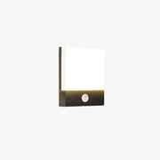 Ray Modern Sensor Rectangular Metal Outdoor Wall Lamp, Black/White - Neutral Decor