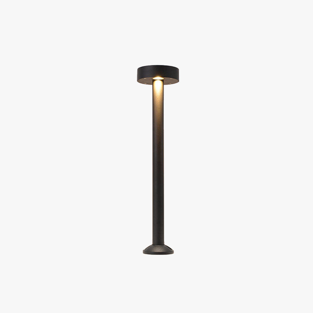 Ray Modern Metal Frisbee Shaped Lampholder Outdoor Path Light, Black - Neutral Decor