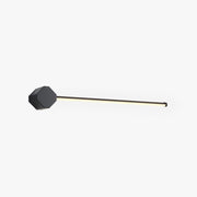 Arisha Minimalist Square Linear Metal/Acrylic Wall Lamp, Black/White - Neutral Decor