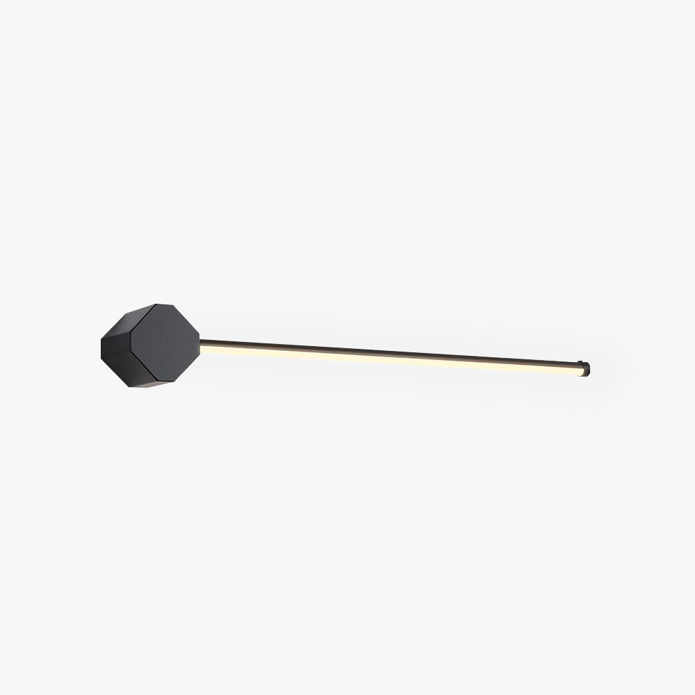Arisha Minimalist Square Linear Metal/Acrylic Wall Lamp, Black/White - Neutral Decor