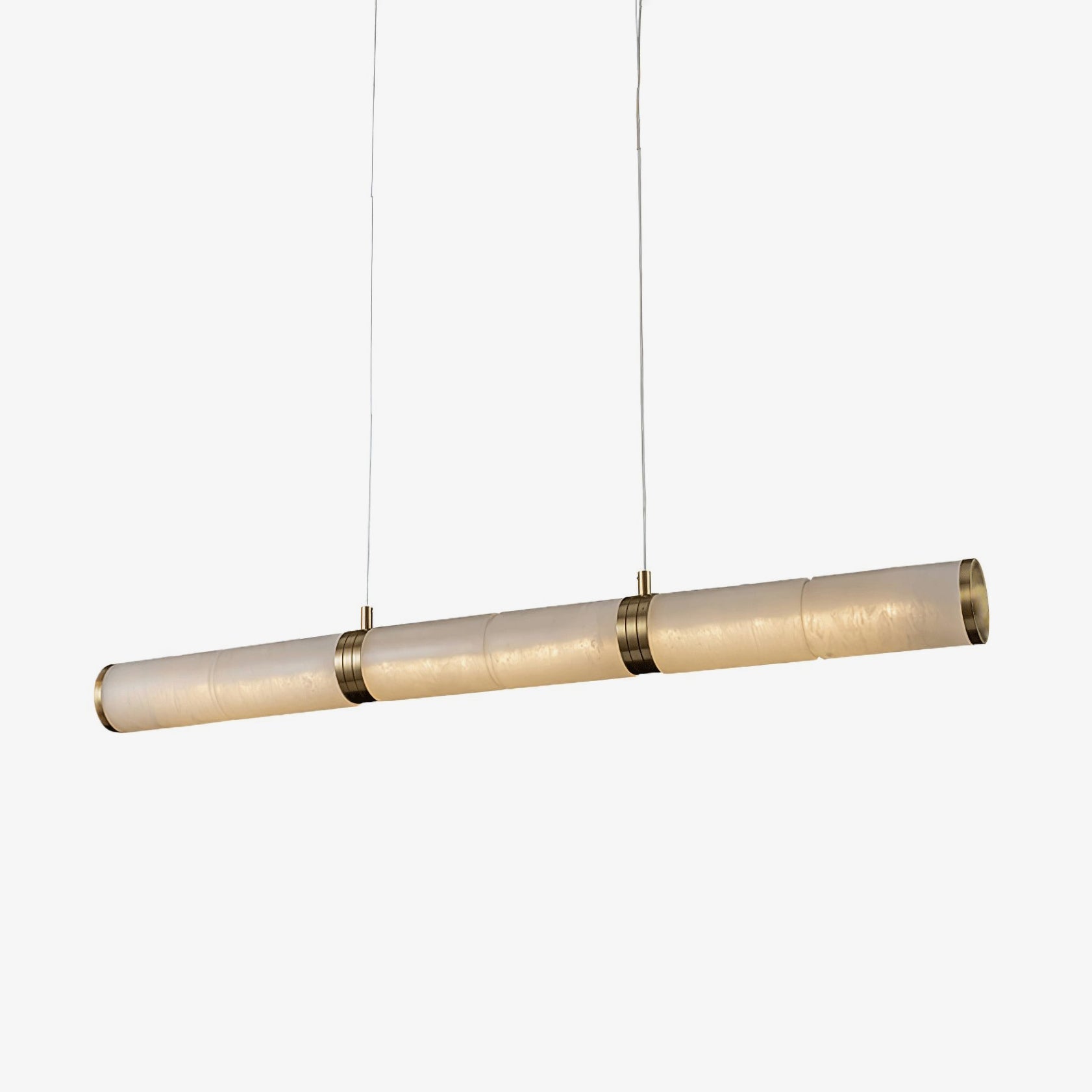 Gevrel Minimalist Alabaster Linear Pendant Light-Neutral Decor