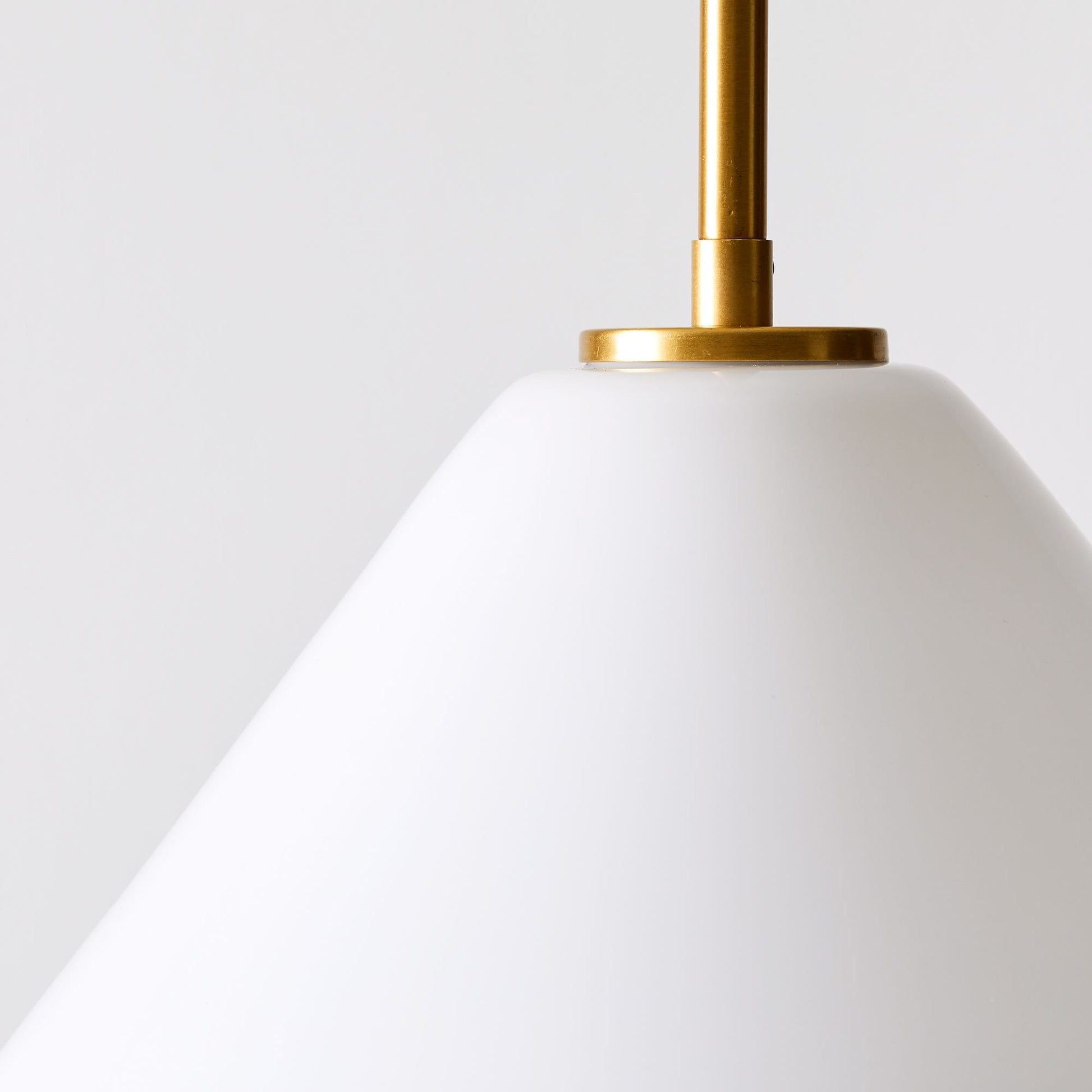 Cone Milk Clear Glass Cone Pendant Light for Kitchen-Neutral Decor