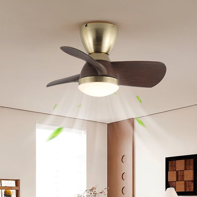 Elora Minimalist Brass Wood Ceiling Fan Light-Neutral Decor