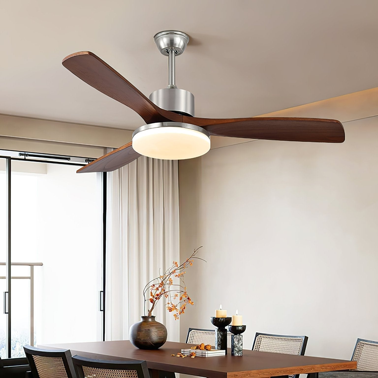 Orvian Modern Wood Ceiling Fan Light-Neutral Decor