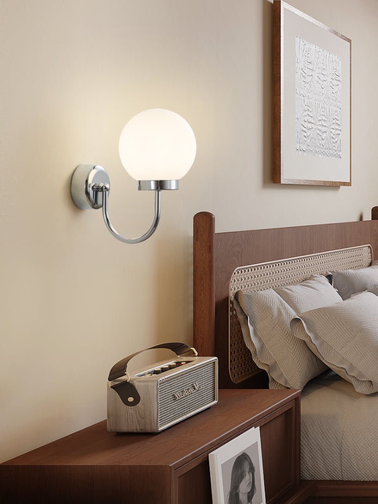 Varnys Chrome Wall Sconce-Neutral Decor