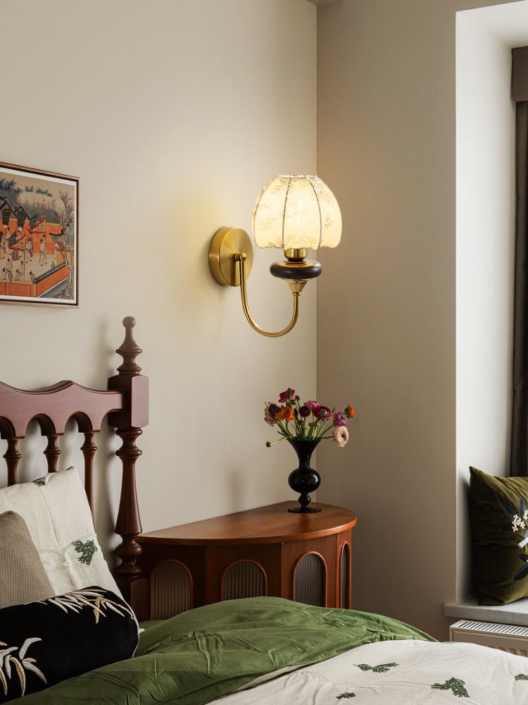 Zorvyn Floral Wall Sconce-Neutral Decor