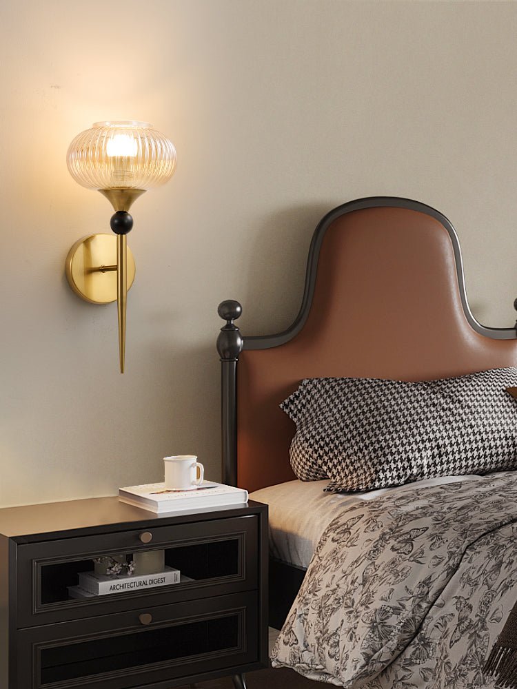 Thyr Ribbed Wall Sconce-Neutral Decor