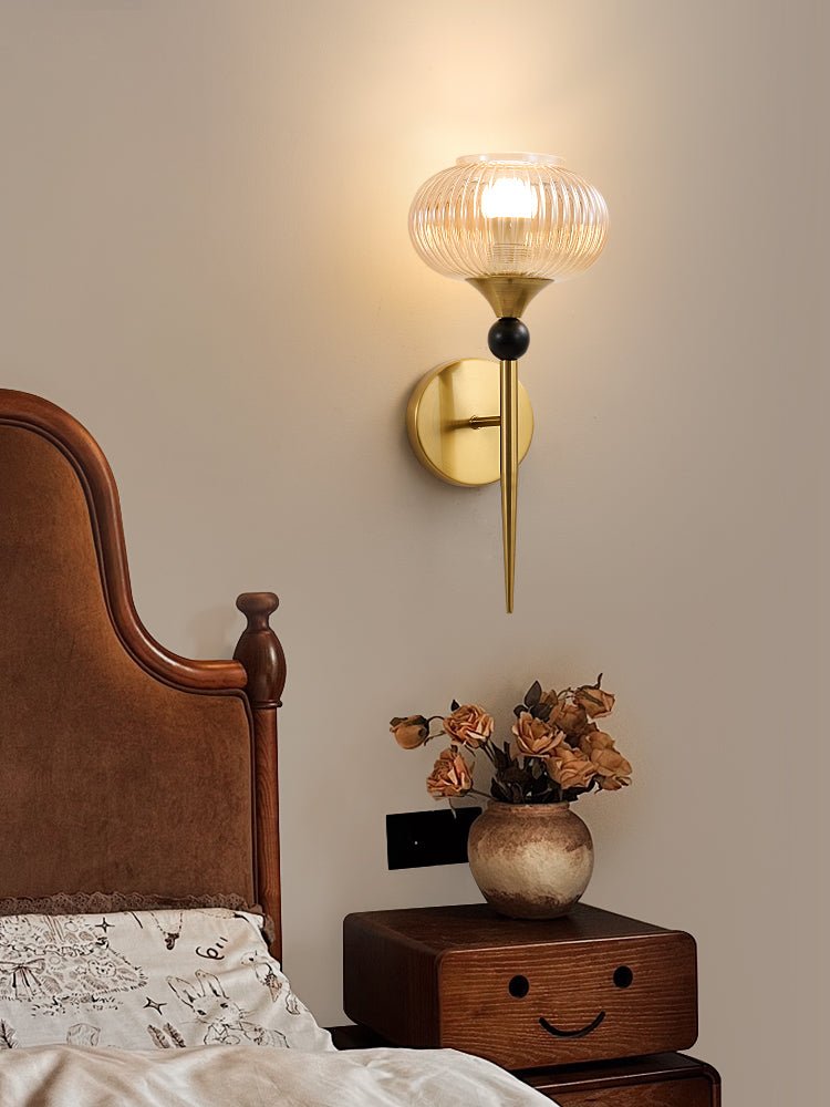 Thyr Ribbed Wall Sconce-Neutral Decor