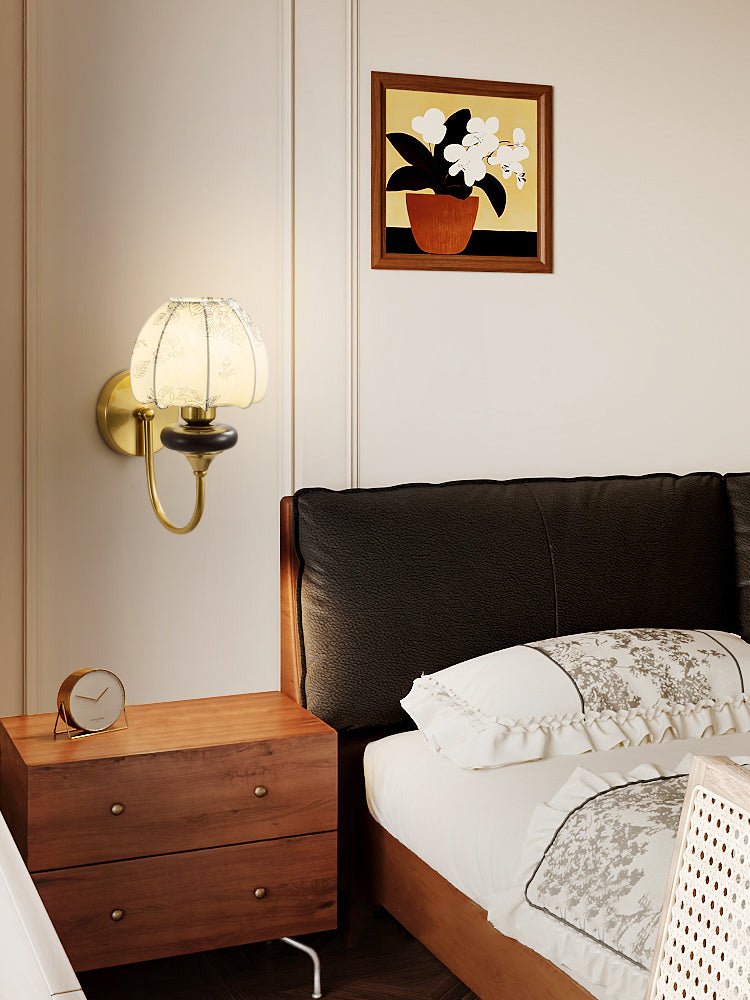 Zorvyn Floral Wall Sconce-Neutral Decor
