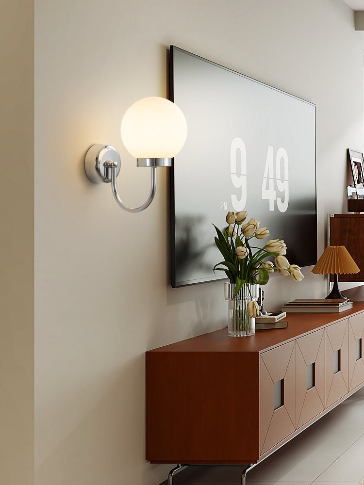 Varnys Chrome Wall Sconce-Neutral Decor