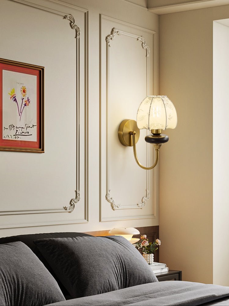 Zorvyn Floral Wall Sconce-Neutral Decor