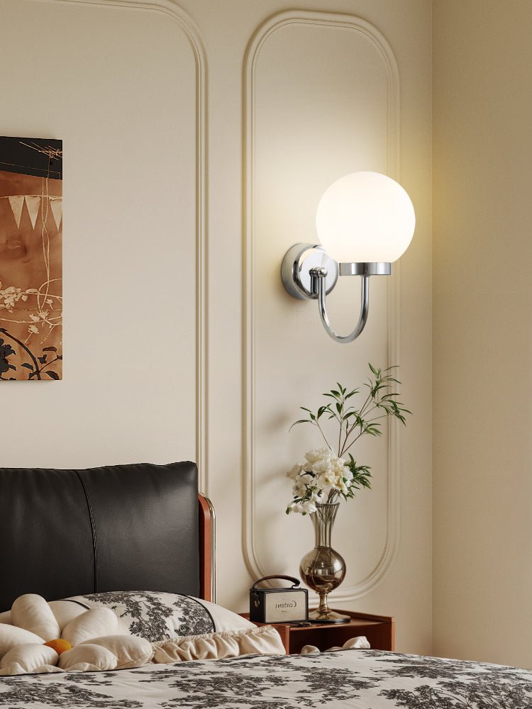 Varnys Chrome Wall Sconce-Neutral Decor