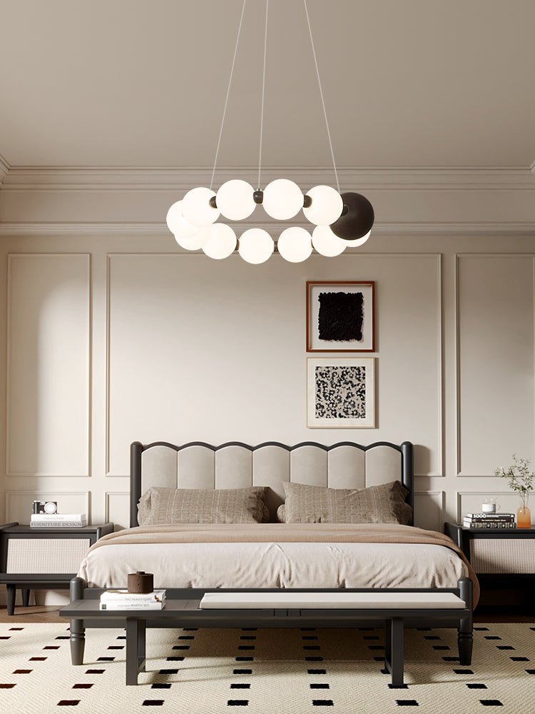 June Bead Ring Chandelier-Neutral Decor