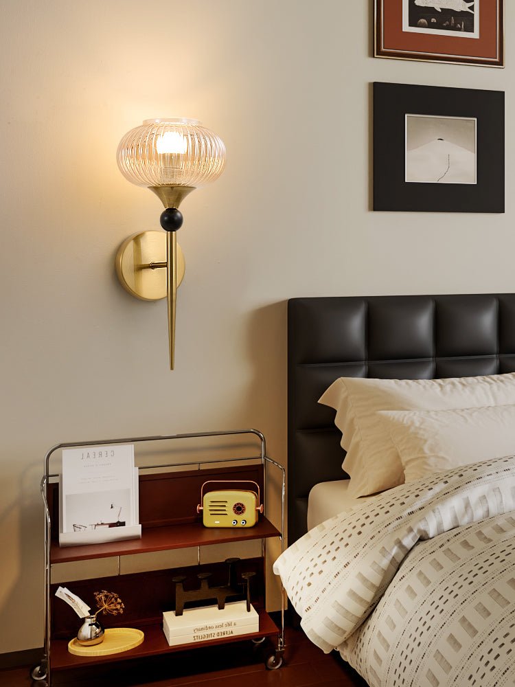 Thyr Ribbed Wall Sconce-Neutral Decor