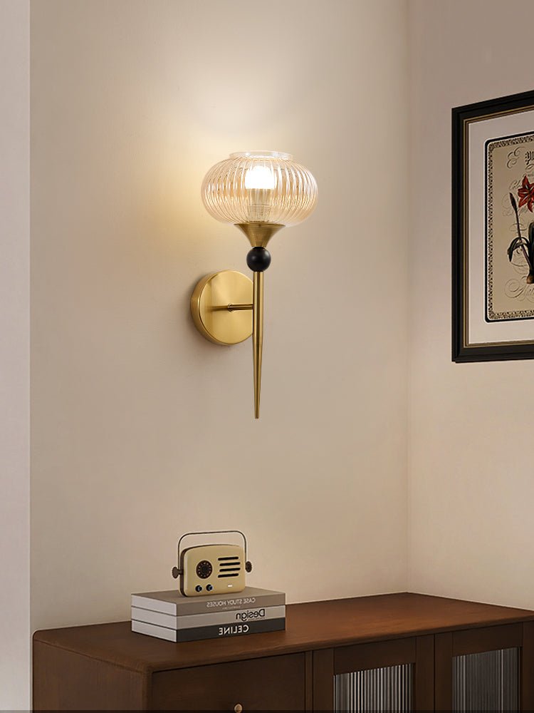 Thyr Ribbed Wall Sconce-Neutral Decor