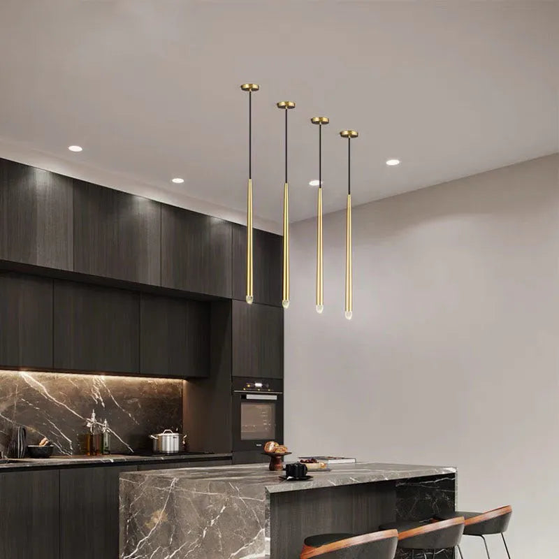 Arisha Pendant Light Linear Modern, Gold, Living Rooms - Neutral Decor