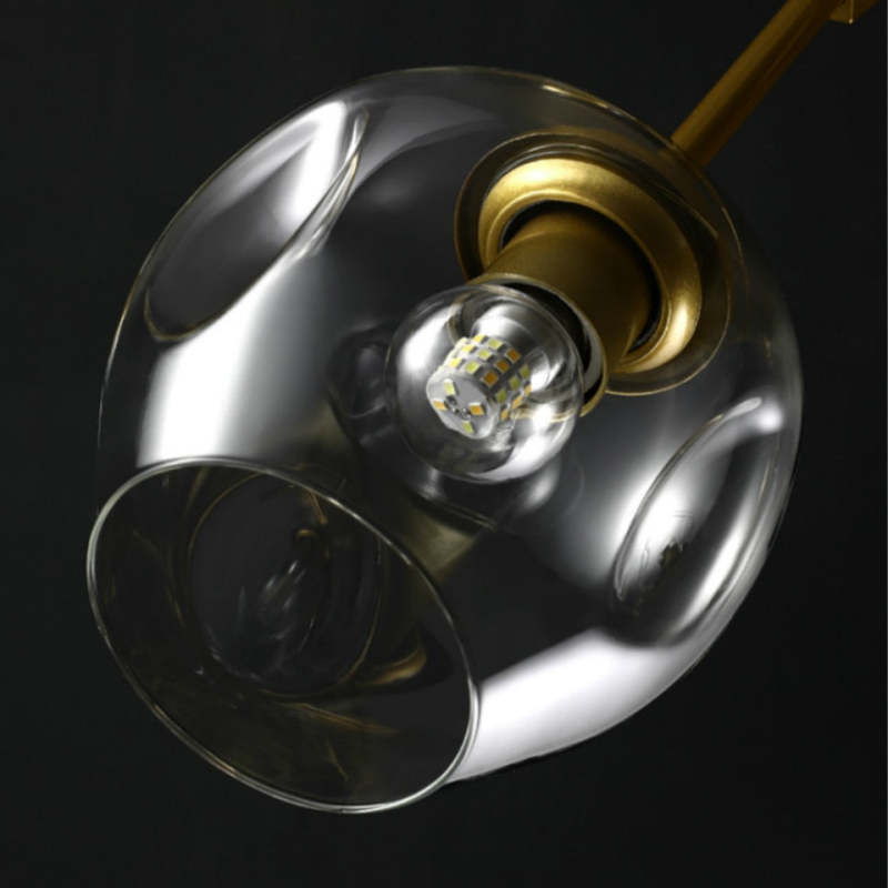 Valentina Modern Bubble Metal Pendant Light, Black/Gold - Neutral Decor