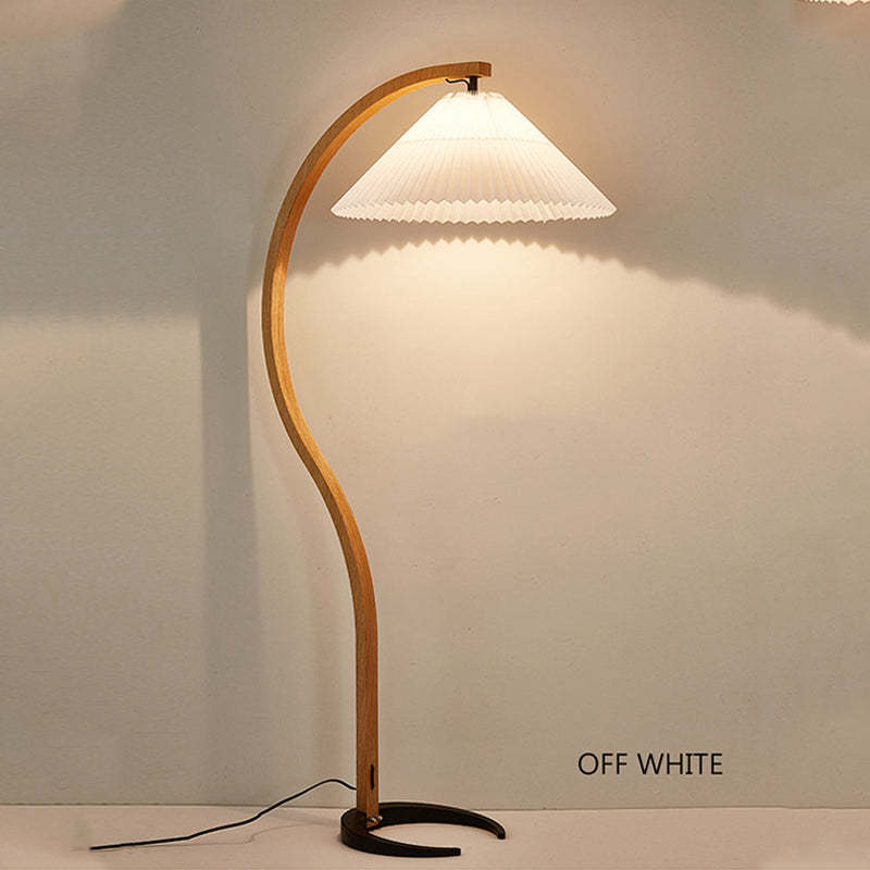 Muto Unique LED Floor Lamp, Wood/Metal, Living Room - Neutral Decor
