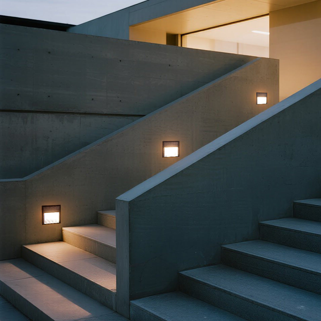 Lester Geometric LED Minimalist Outdoor Step Lights