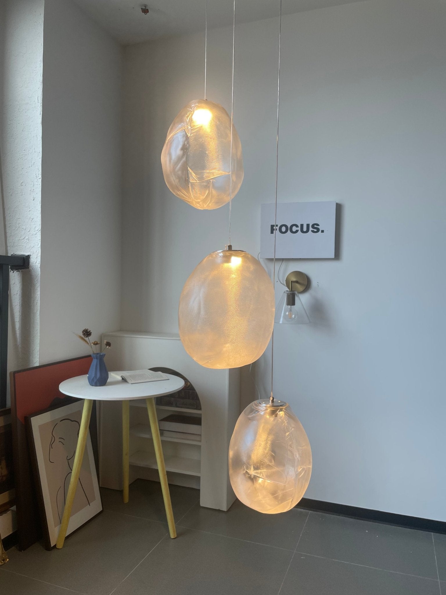 Liquid Glass Stone Pendant Light-Neutral Decor