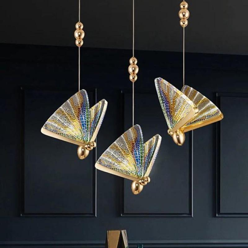 Arisha Art Deco Butterfly Pendant Light, 2 Color - Neutral Decor