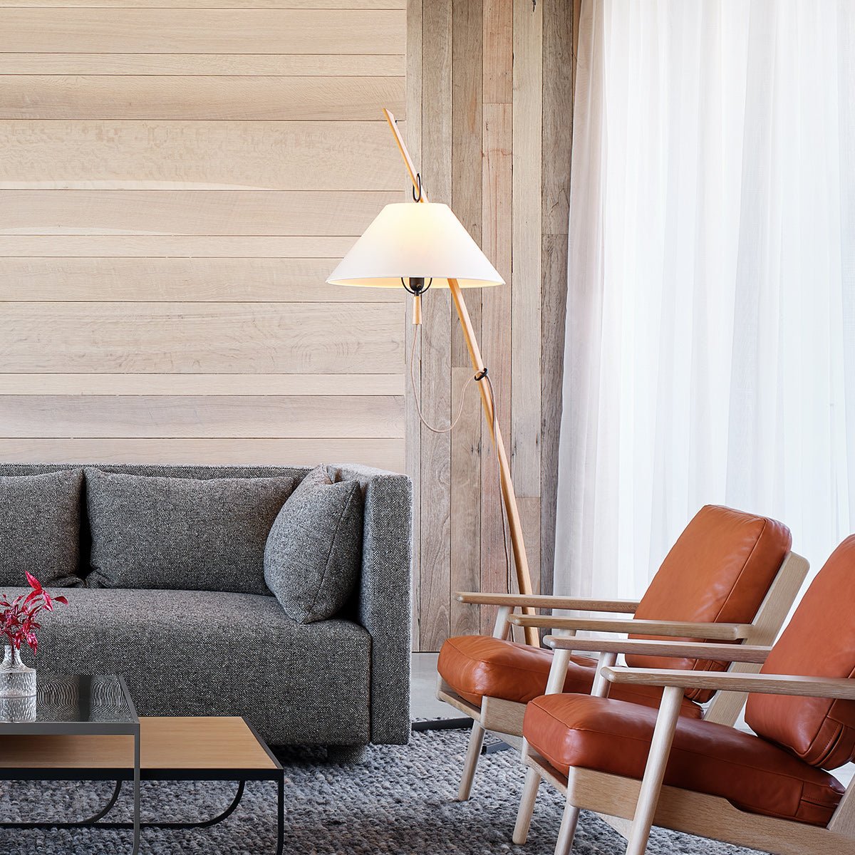 Irigen Arc Floor Lamp-Neutral Decor