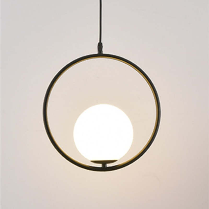 Arisha Modern Globe Metal/Glass Pendant Light, 3 Style - Neutral Decor
