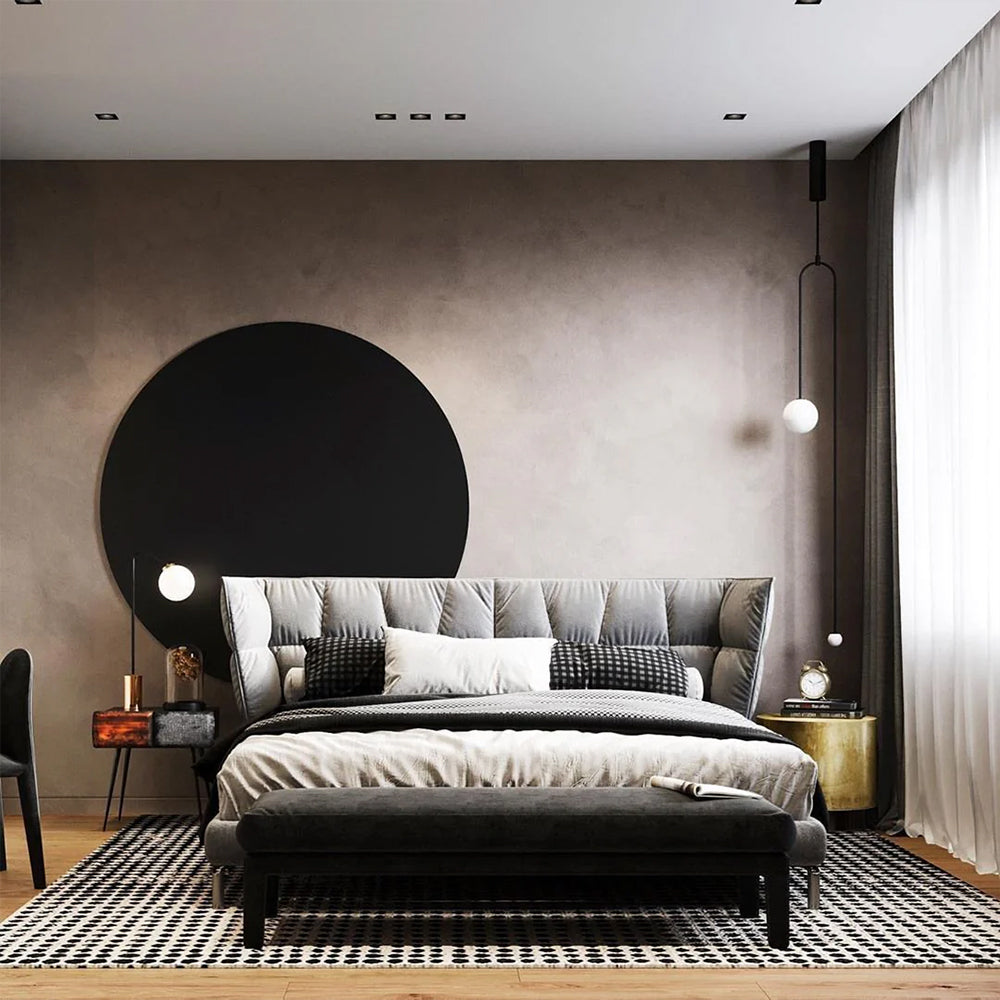 Arisha Minimalist Linear Mobile Pendant Light, Black - Neutral Decor