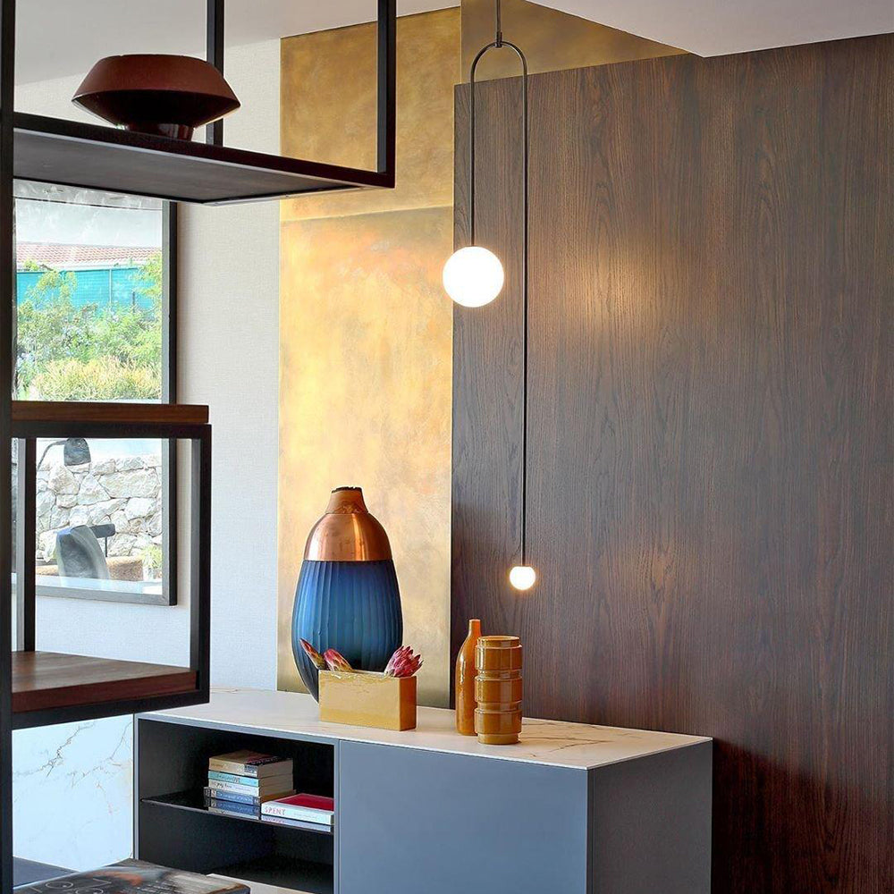 Arisha Minimalist Linear Mobile Pendant Light, Black - Neutral Decor