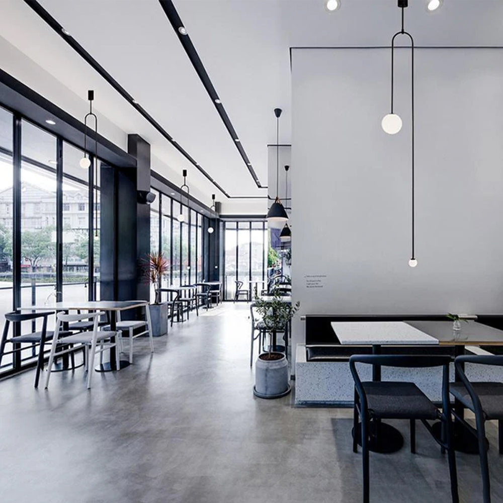 Arisha Minimalist Linear Mobile Pendant Light, Black - Neutral Decor