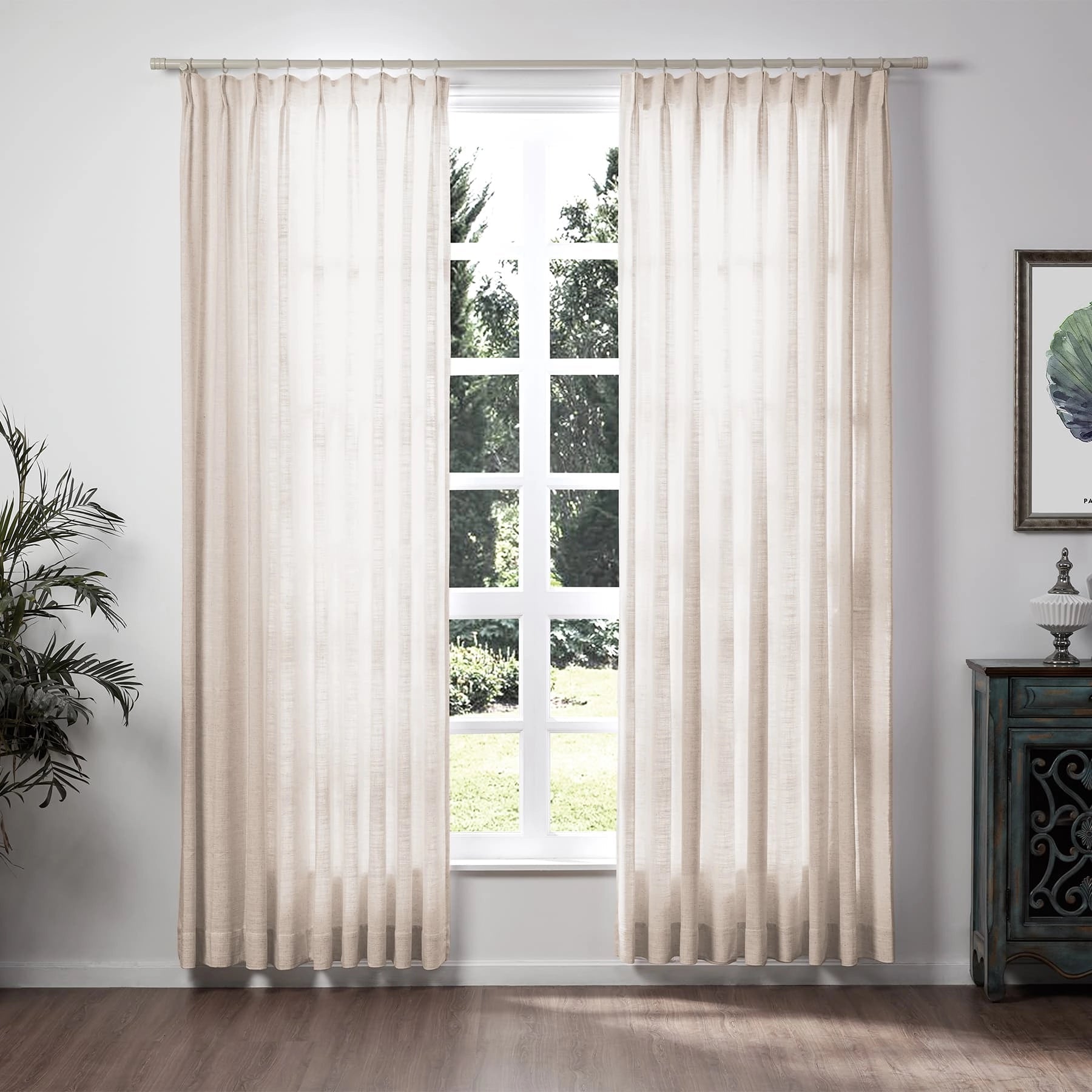 Lily Linen Curtains & Drapes Soft Top-Neutral Decor