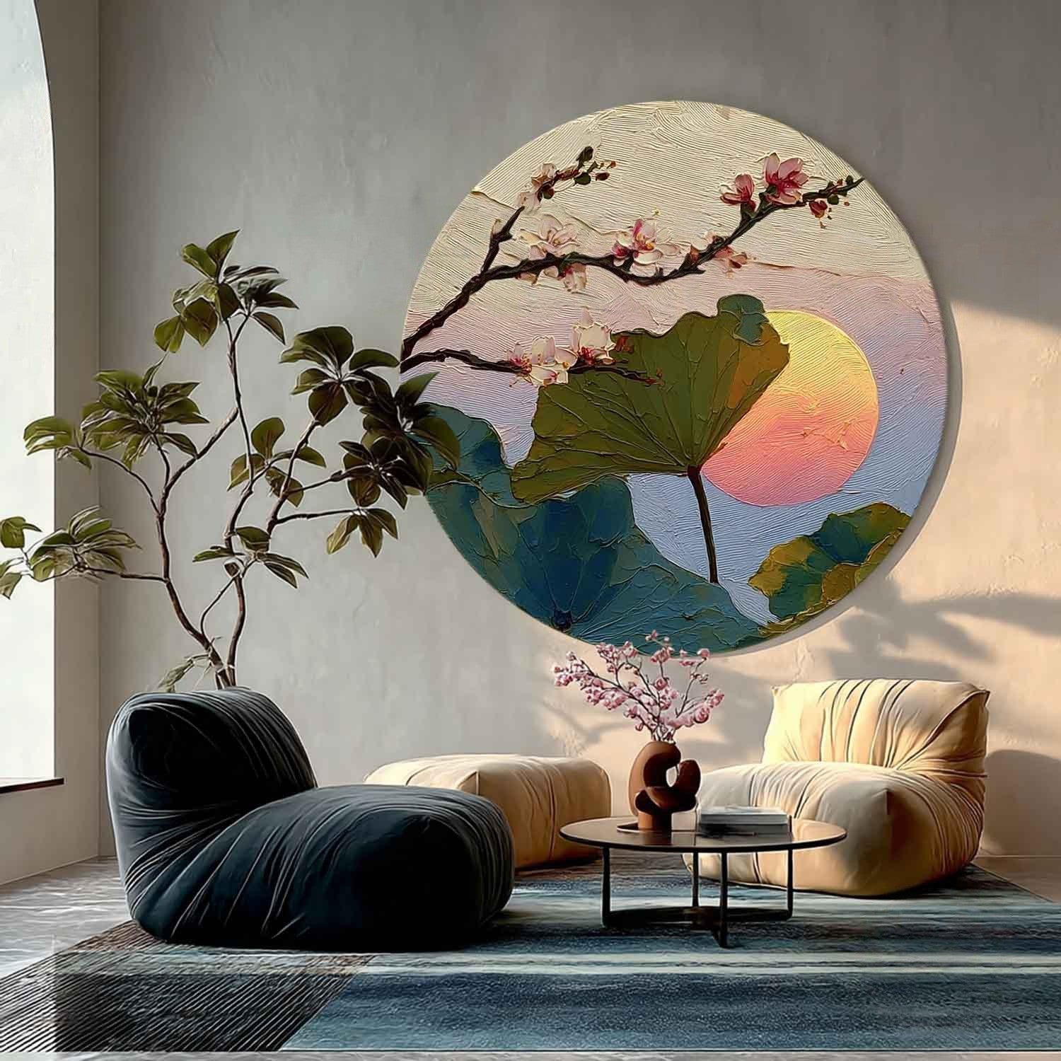 Wall Art Cherry Blossom Lotus Pink - Neutralighting