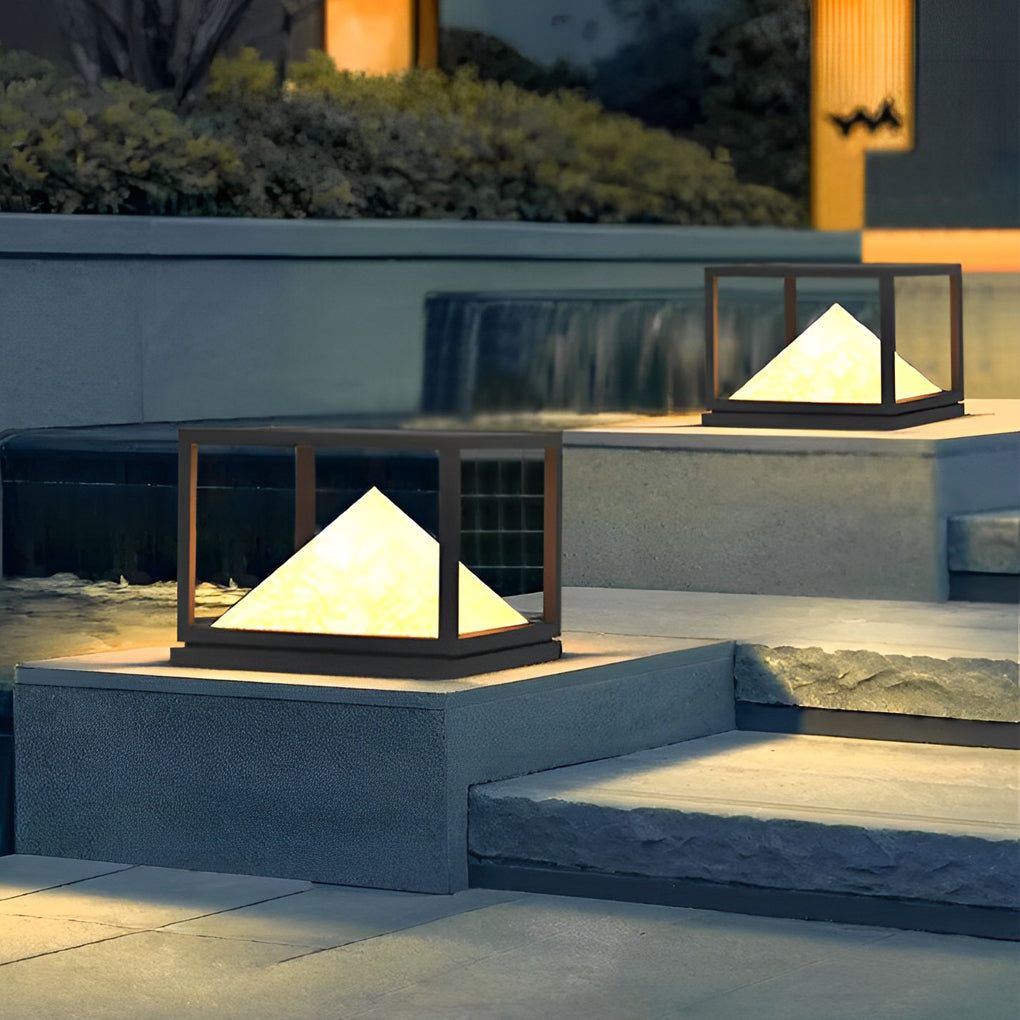 Kiry Mountain LED Modern Steel Outdoor Pillar Lights