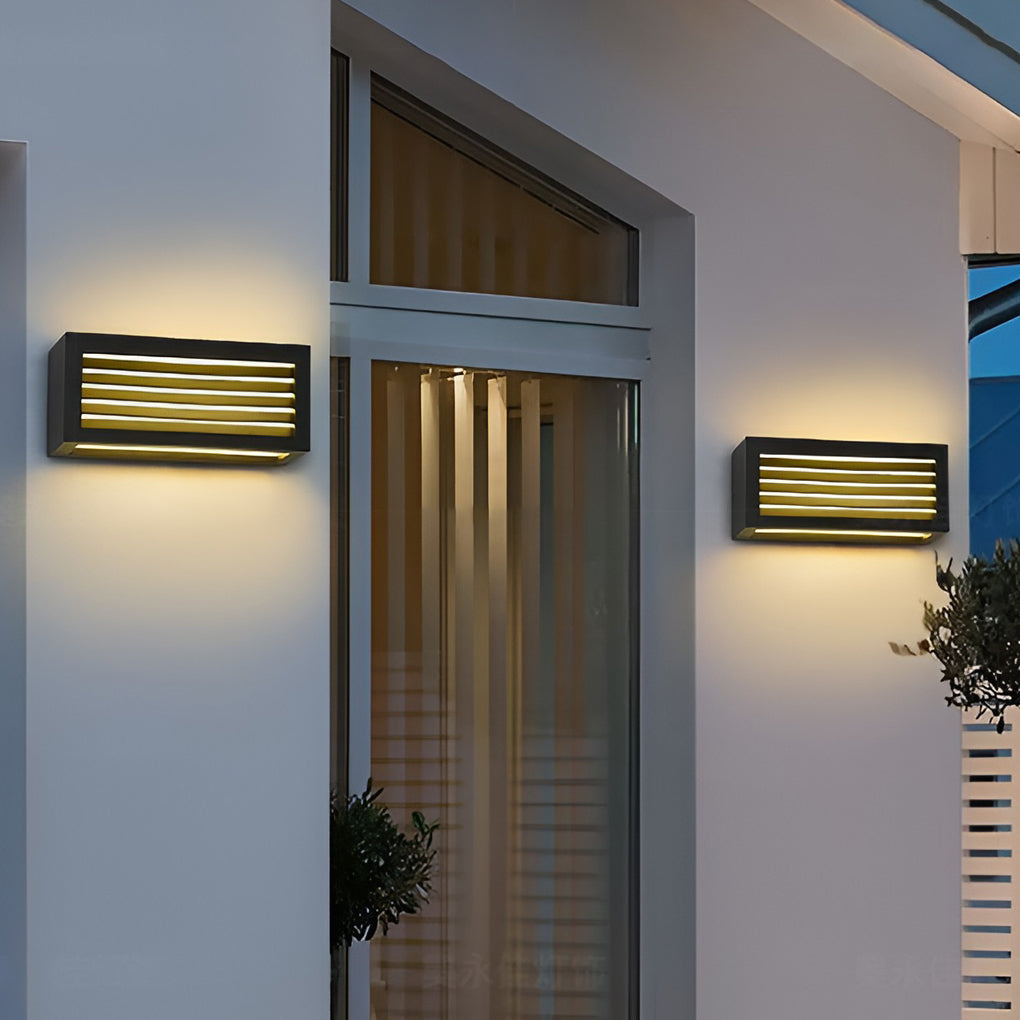Trina Rectangle Modern Outdoor Wall Sconces