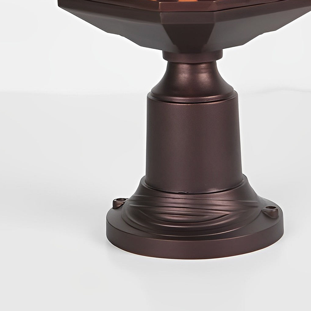 Ophelia Retro Rose Gold American Outdoor Pillar Lamp