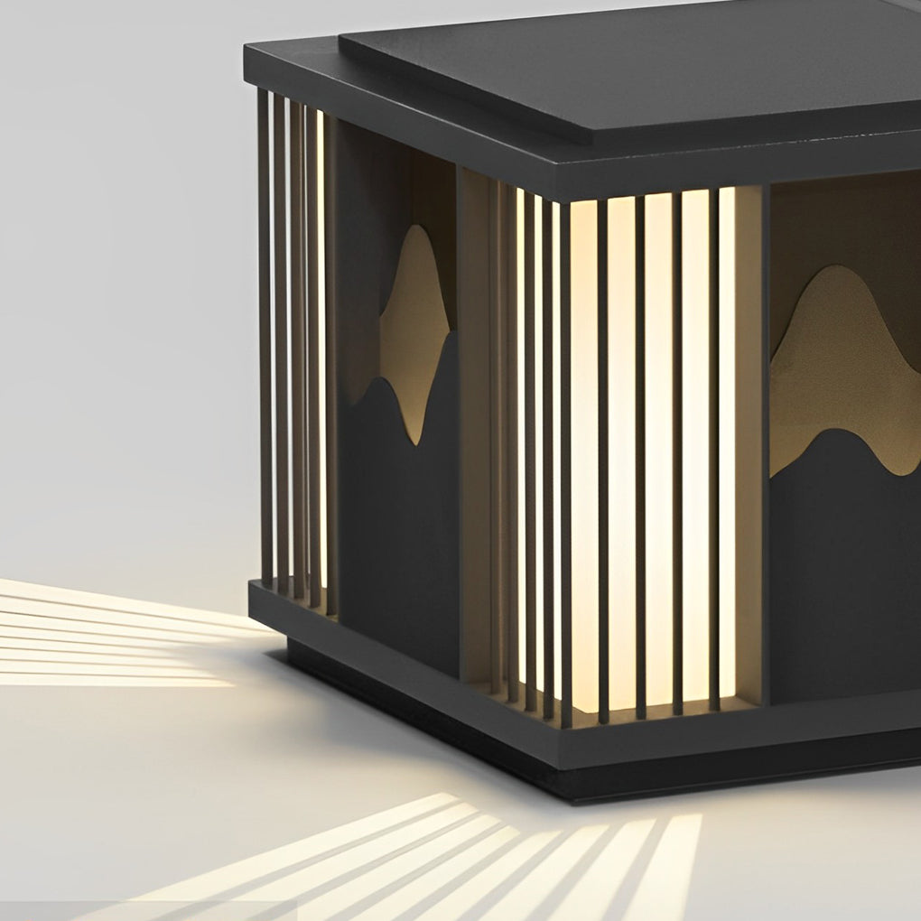 Gaiety LED Scenery Modern Steel Outdoor Post Caps Lights
