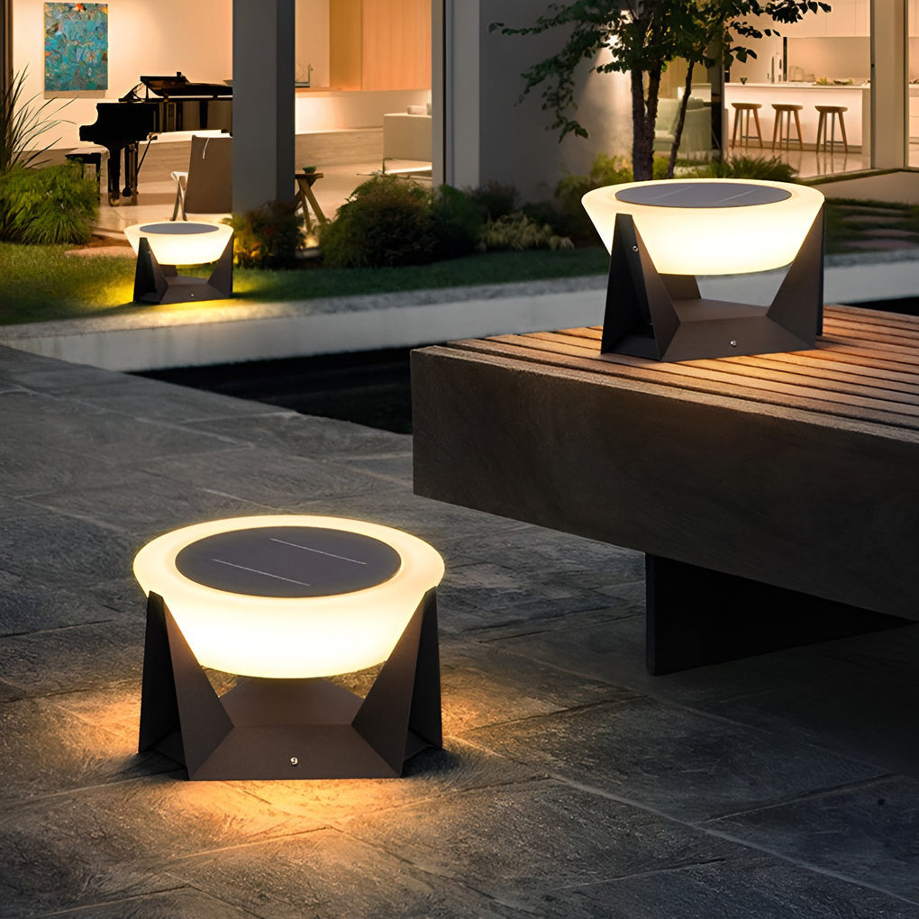 Eunice LED Modern Steel Outdoor Post Pillar Light
