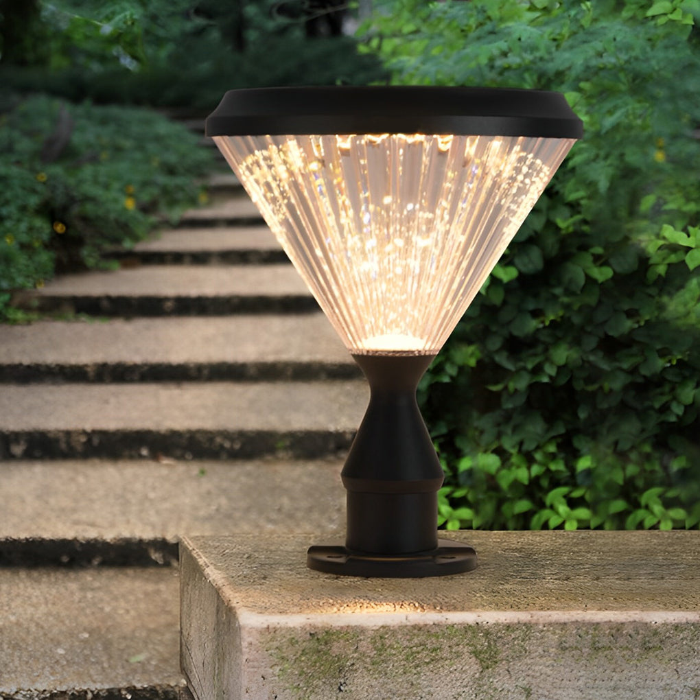 Odette Round Solar LED Lampshade Outdoor Lights