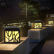 Rache Rustic Creative LED Retro Marble Outdoor Fence Post Lights