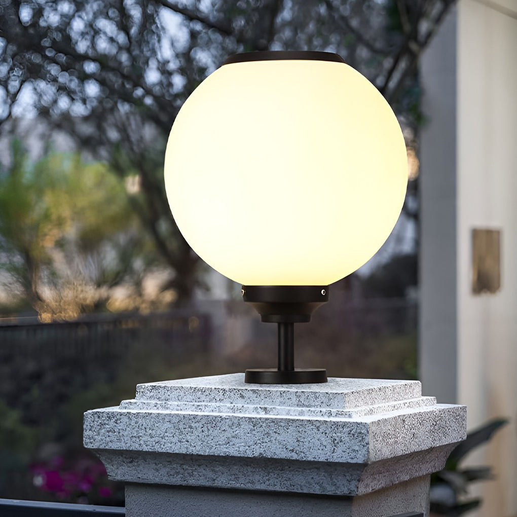 Hael Ball Three Step LED Outdoor Post Caps Pillar Light