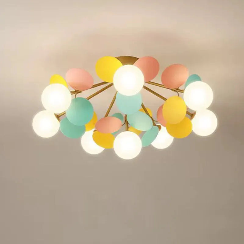 Aria Modern Bubble Cluster Ceiling Light, Colorful - Neutral Decor