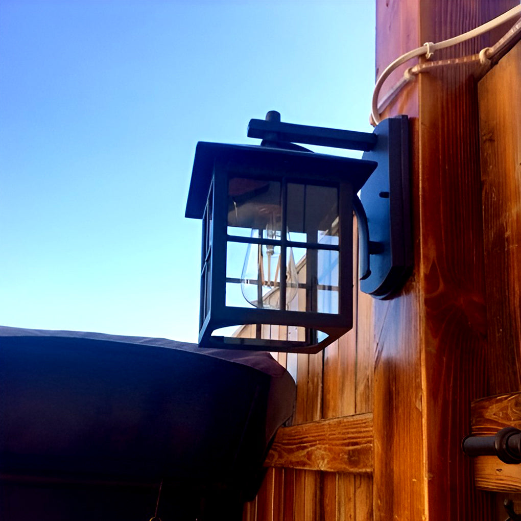Maia Antique Modern Glass Outdoor Wall Sconce Light