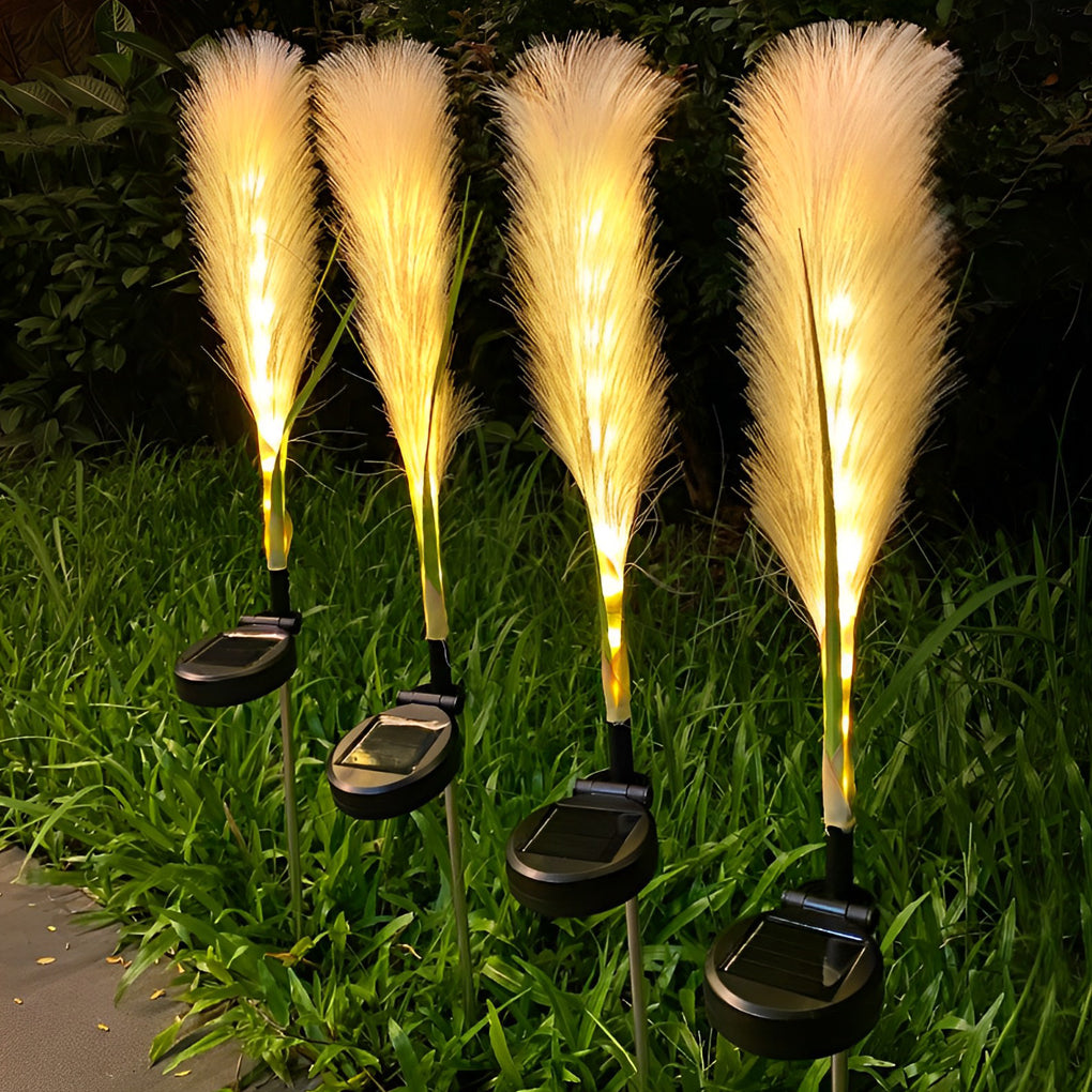 Sorrul Hairy Reed LED Solar Steel Outdoor Lawn Lamps
