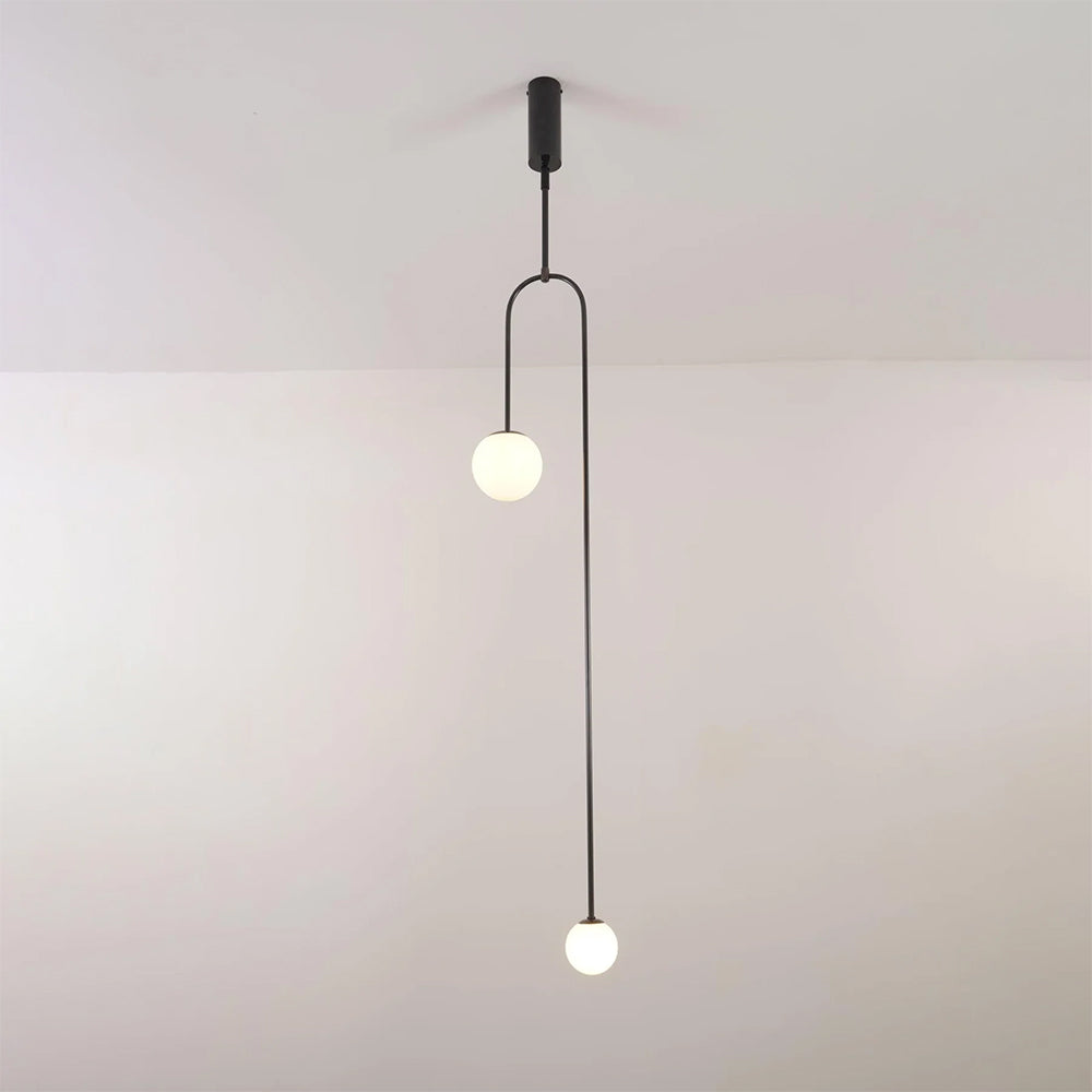 Arisha Minimalist Linear Mobile Pendant Light, Black - Neutral Decor