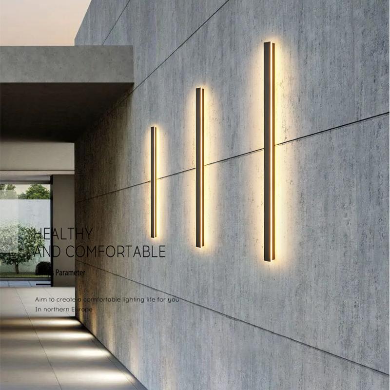 Zebadi Long Linear LED Outdoor Wall Porch Lights
