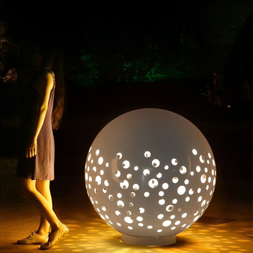 Nighti Round Hollow Modern Outdoor Lawn Lamp