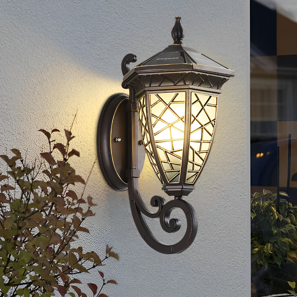 Bond Retro Pattern American Style Outdoor Wall Lamp